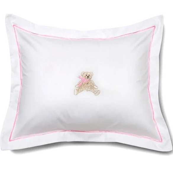 Square Pillows for Modern Home DecorBaby Boudoir Pillow Cover in Bow Teddy Pink