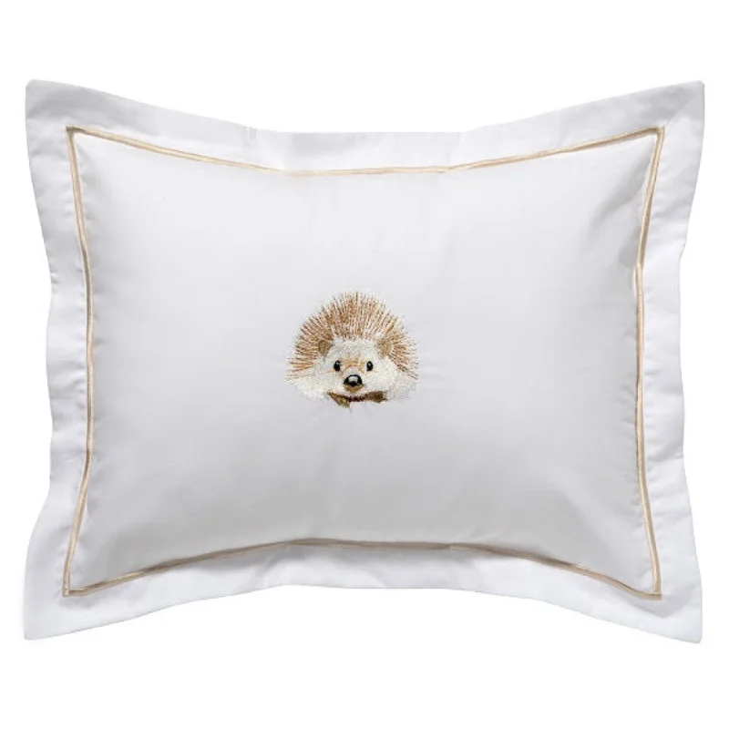 Down Alternative Pillows for Ethical ChoicesBaby Boudoir Pillow Cover in Hedgehog Beige