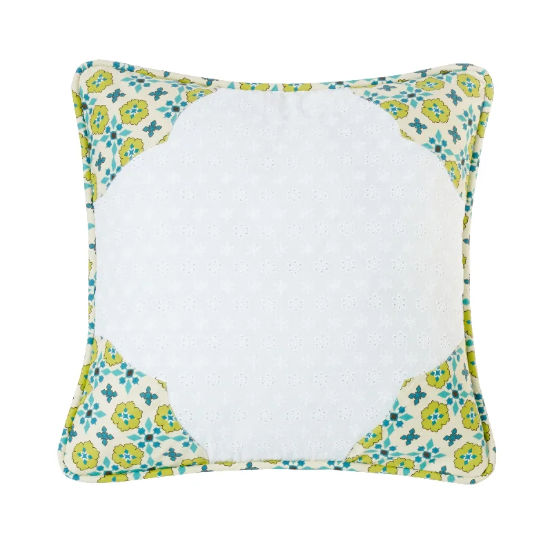 Cooling Pillows for Hot SleepersSalado Scalloped Edges Throw Pillow, Floral Medallion