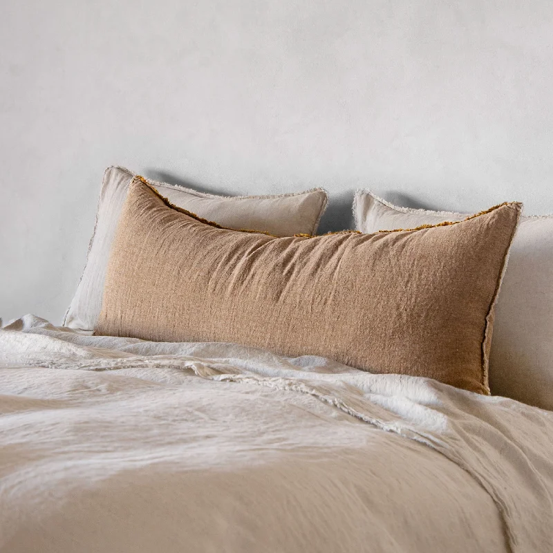 Cotton Pillows for Natural ComfortFlocca Linen Body Pillow - Brun