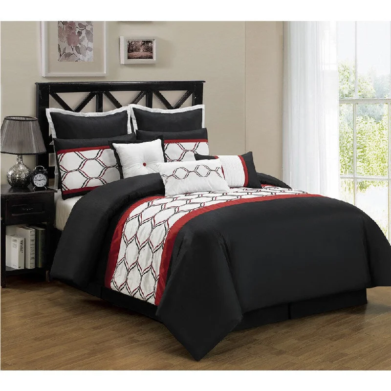 Latex - filled comforters with a bouncy texture and good supportRibbon 9-piece Comforter Set