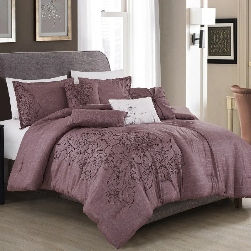 Down - filled comforters for supreme warmth and lightnessKeeya Luxury 7 Piece Comforter set