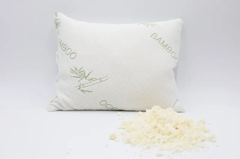 Round Pillows for Boho-Style InteriorsBamboo Shredded Latex Pillow for Neck Pain Relief [GOLS CERTIFIED]