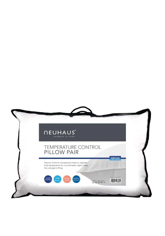 Soft and Fluffy Pillows for Bedroom ComfortNeuhaus Temperature Control Pillow Pair