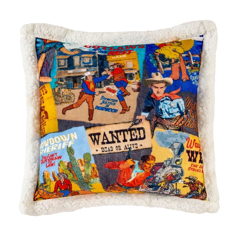 Cotton Pillows for Natural ComfortBandits & Heroes Campfire Sherpa Pillow