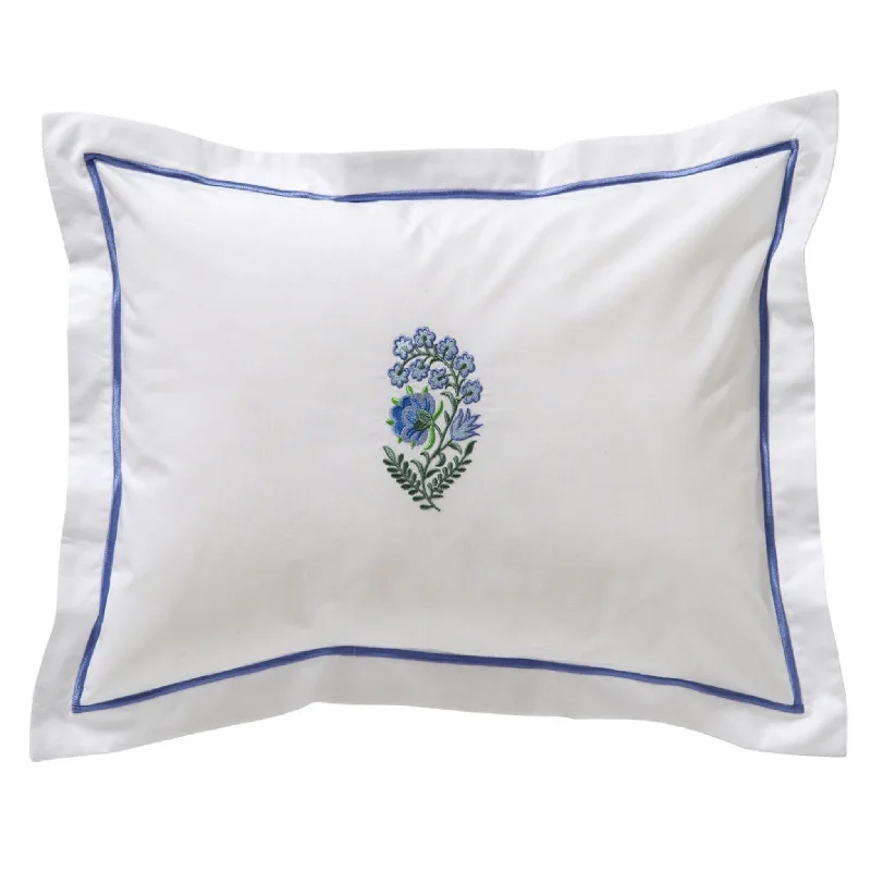 Travel Pillows for Long JourneysBoudoir Pillow Cover in Fleur Blue