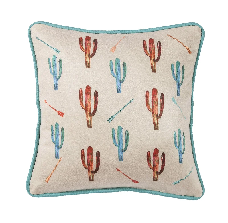 Silk Pillows for Smooth Skin and HairSerape Cactus Throw Pillow w/ Embroidery Details