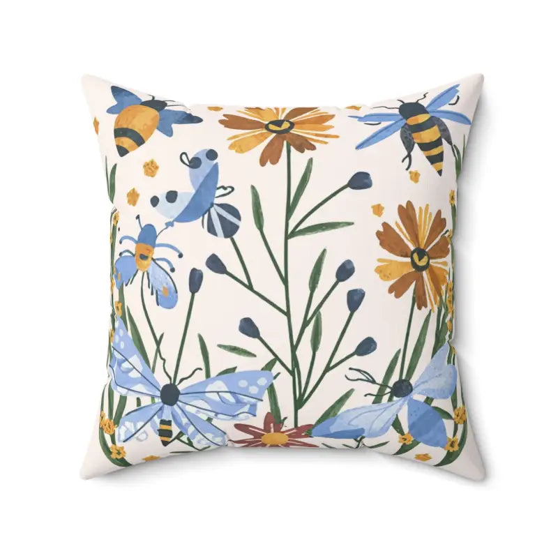 Velvet Pillows for a Touch of EleganceBright Spring Flowers Spun Polyester Pillow - Refresh your Space