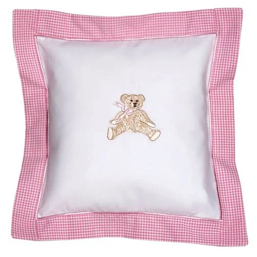 Soft and Fluffy Pillows for Bedroom ComfortBaby Pillow Cover in Bow Teddy Pink