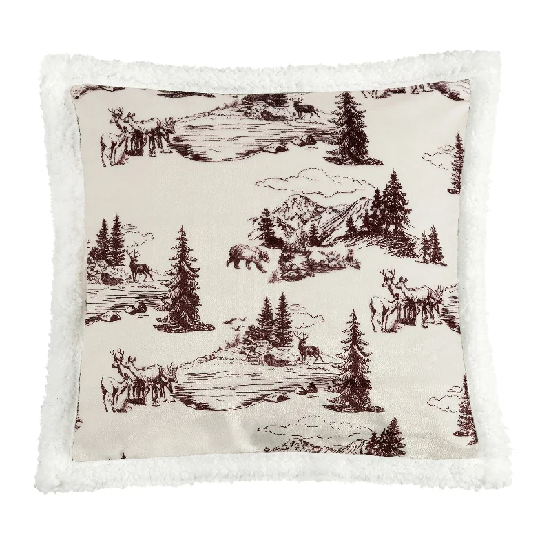 Decorative Pillows for Living Room MakeoverWhite Pine Campfire Sherpa Pillow