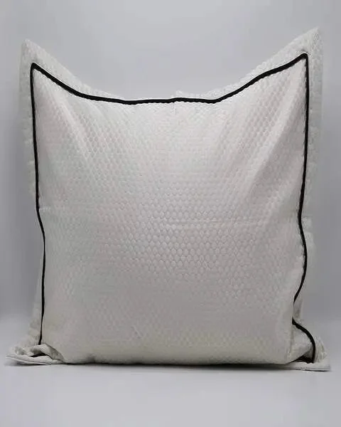 Cooling Pillows for Hot SleepersBlack line beautiful white  pillows- angie homes