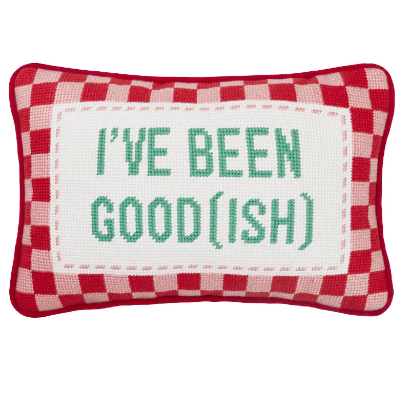 Pregnancy Pillows for Expectant MothersI've Been Goodish Embroidered Needlepoint Pillow