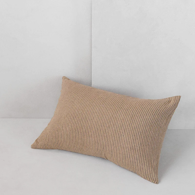 Hypoallergenic Pillows for Allergy SufferersBasix Stripe Linen Pillow - Carmel/Tempest