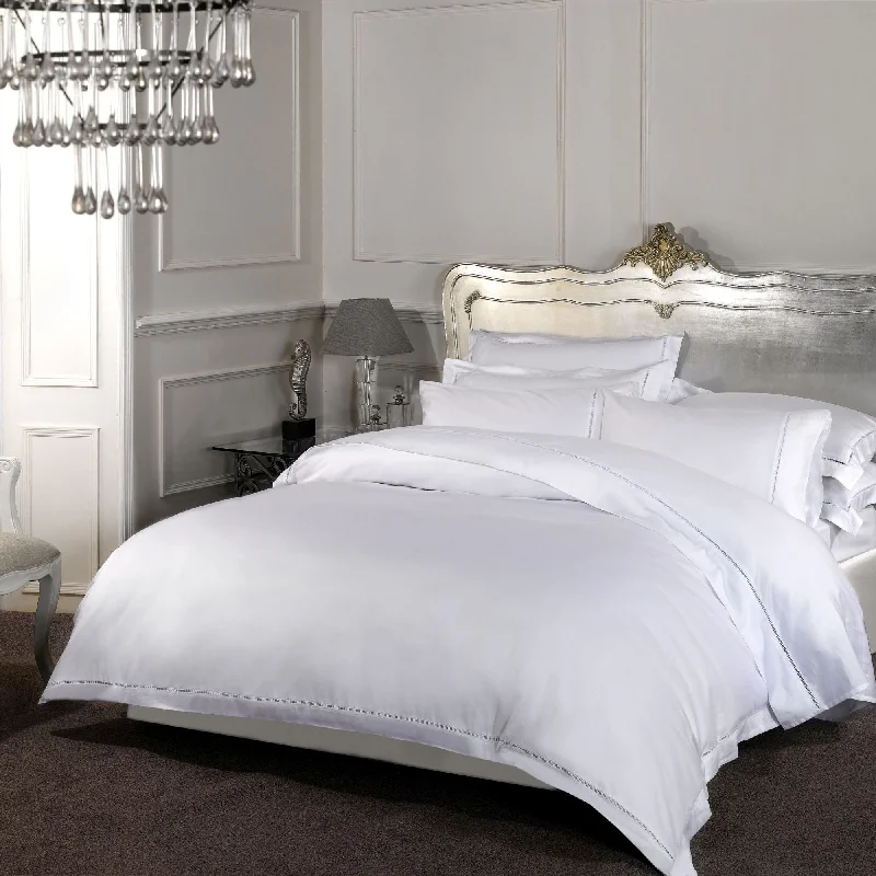 Embroidered duvet covers with intricate needlework for a luxurious touchWhite 1000 Thread Count 100% Cotton Duvet Cover