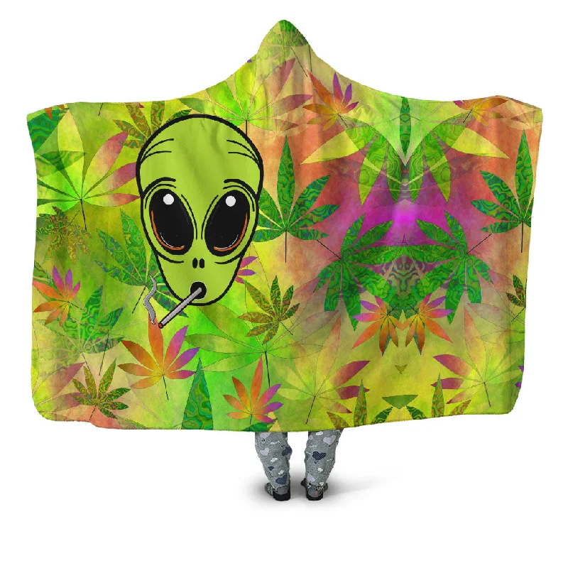 Cashmere blankets for ultimate softness and luxuryAlien Weed Hooded Blanket