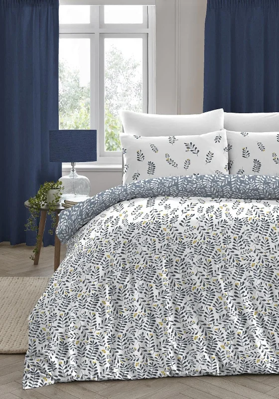 Jersey cotton duvet covers for a stretchy and comfortable fitAppletree Marietta King Duvet Cover Set, Blue