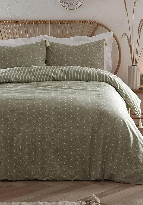 Duvet covers to match a specific bedroom color schemeAppletree Trenton Spot Duvet Cover Set, Khaki