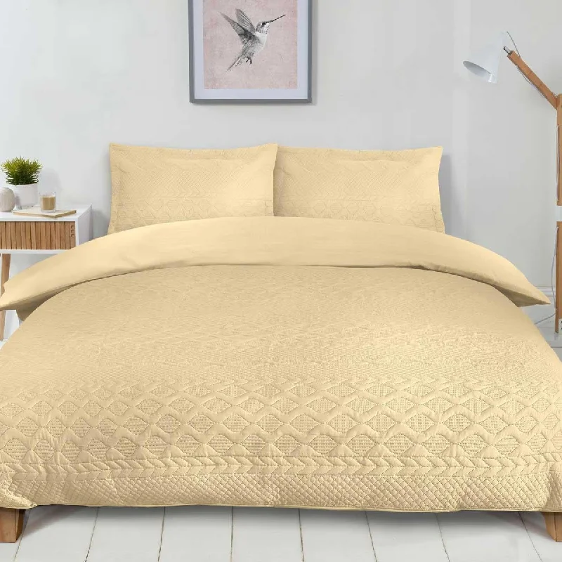 Egyptian cotton duvet covers for a luxurious and soft feelAran Embroidered Duvet Cover Set Cream