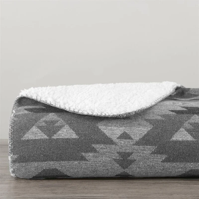 Rayon from bamboo blankets for a silky and breathable feelAztec Grey Southwest Throw Blanket