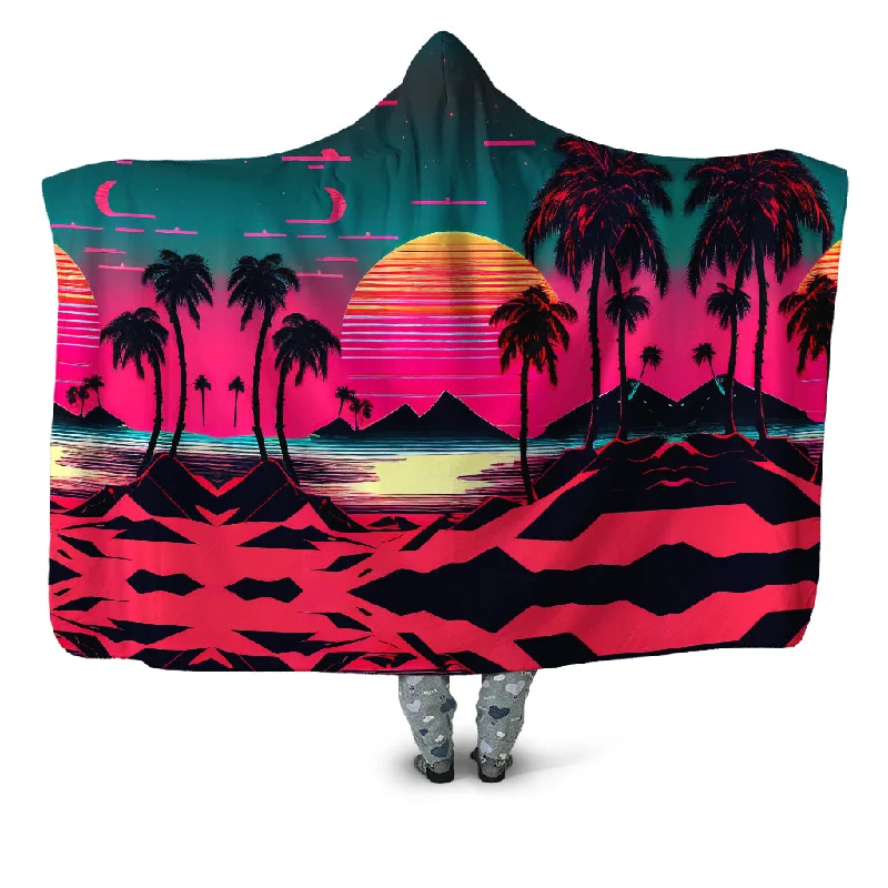 King - size blankets to cover large beds comfortablyBeach Sunset Hooded Blanket