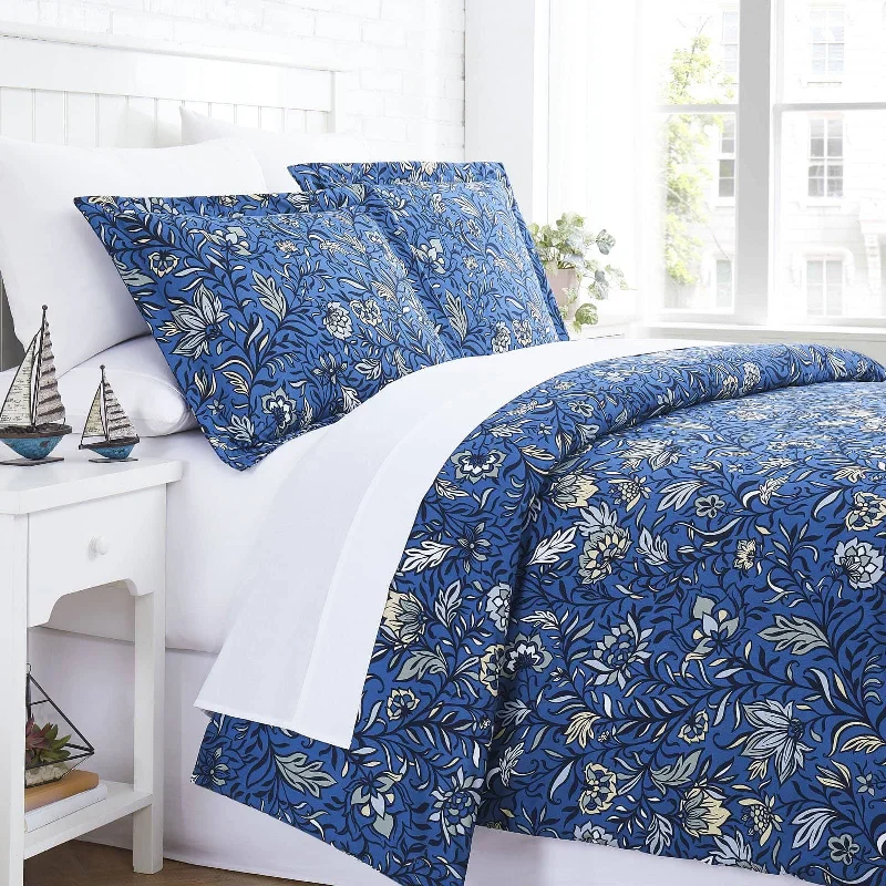 Oversized duvet covers that drape beautifully over the sides of the bed for a luxurious lookBlooming Blossoms Duvet Cover Set