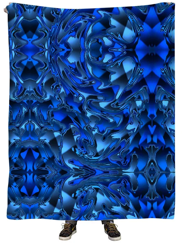 Fleece blankets for a cozy and plush textureBlue Chromatic Melt Plush Blanket