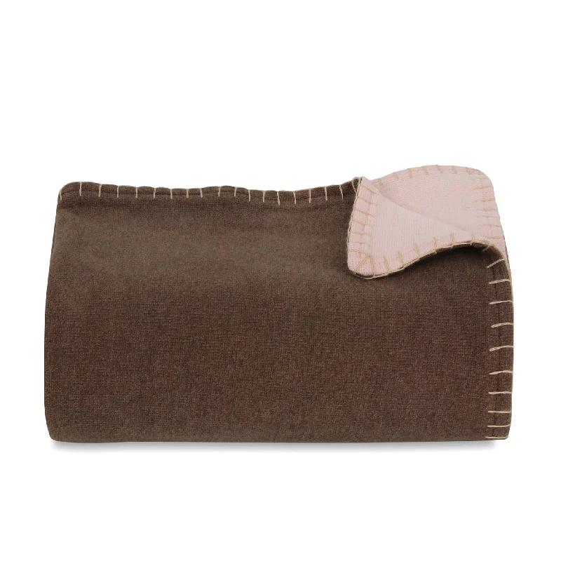 Cashmere blankets for ultimate softness and luxuryCacao/Rose Throw Blanket