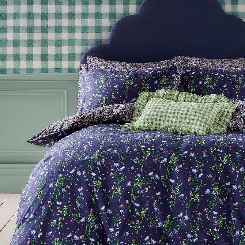 Wrinkle - resistant duvet covers for a neat and tidy lookCath Kidston Nightshade Navy Duvet Set