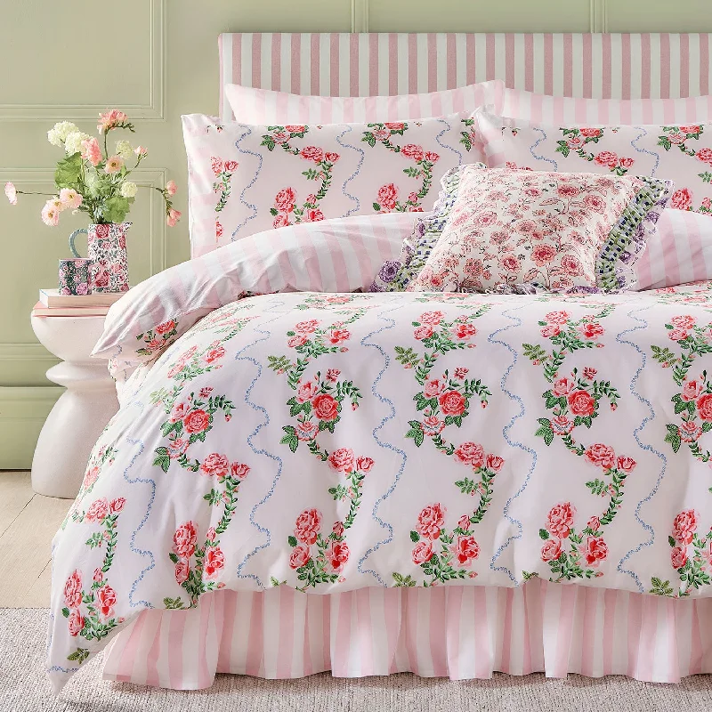 Minimalist - style duvet covers with clean lines and simple designsCath Kidston Rose Flutter Pink Duvet Set