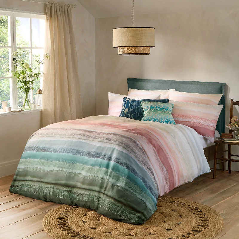 Custom - sized duvet covers to fit unique or non - standard bed framesClarissa Hulse Strata Dawn Cotton Duvet Set