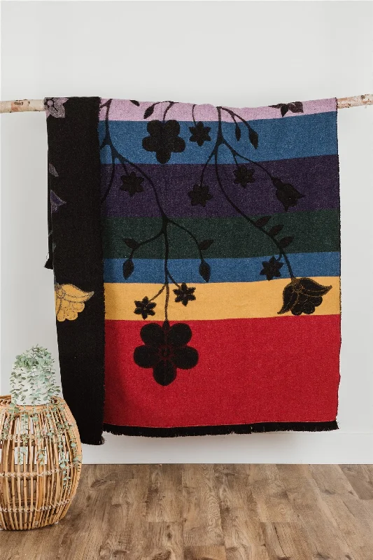 Wool blankets with natural warmth and insulationWool Coloured Woodland Floral Panel