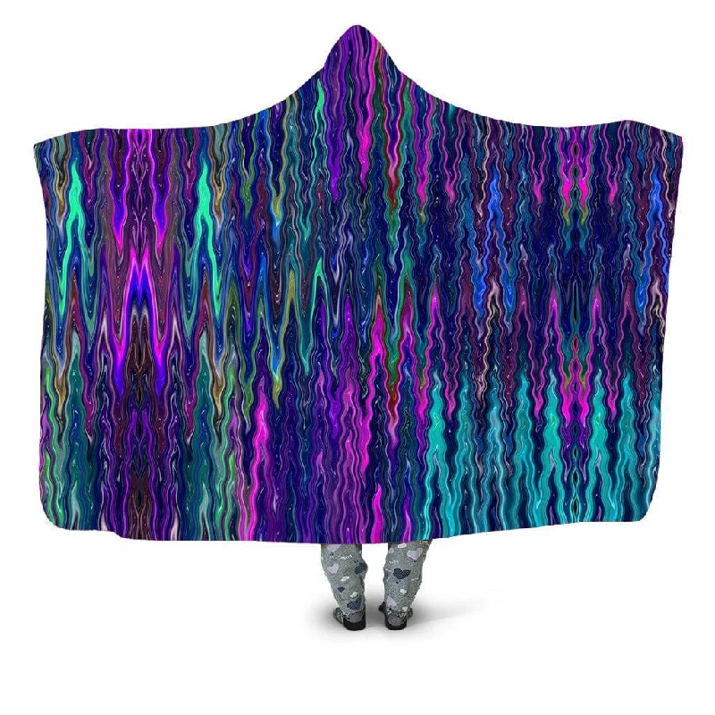 Queen - size blankets for standard - sized bedsCosmic Vibrations Hooded Blanket