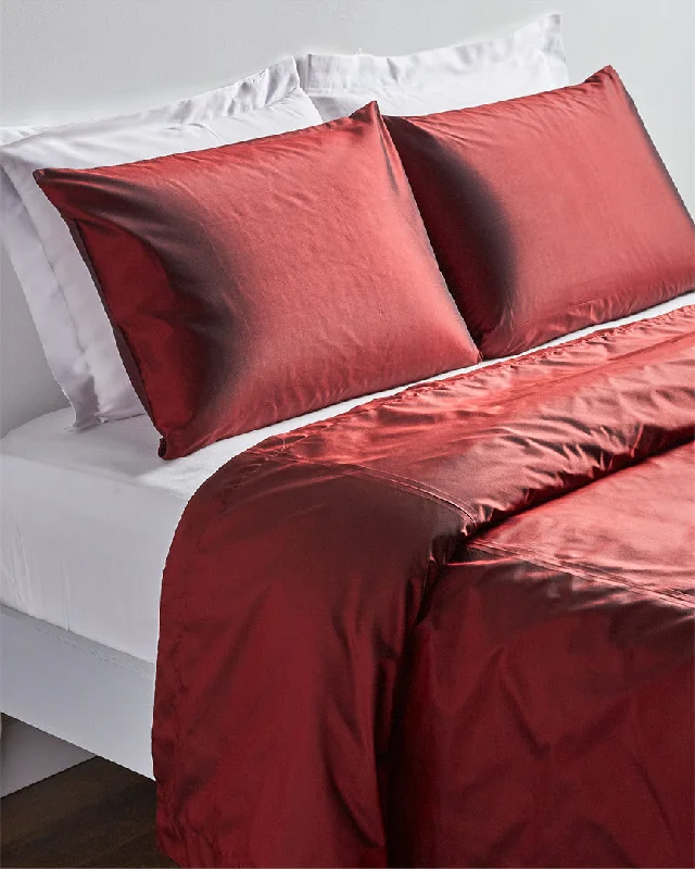 Tie - closure duvet covers with fabric ties for a more decorative and adjustable optionDISCONTINUED Ann Gish Ann Gish Silk Taffeta Duvet Set, Queen