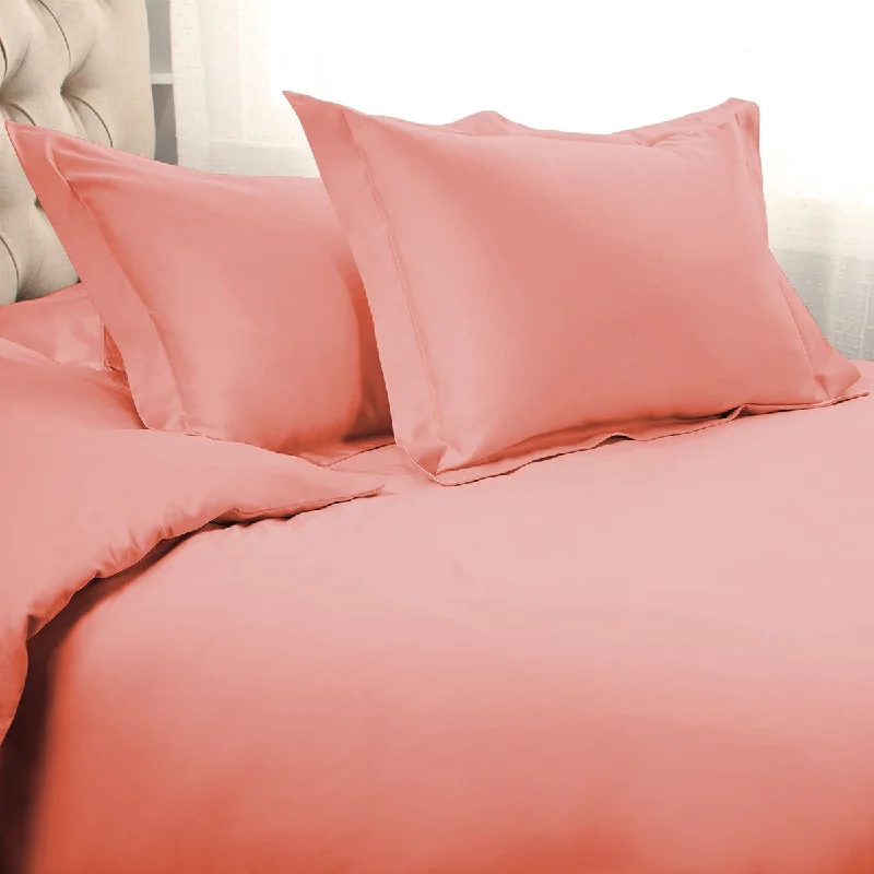 Zipper - closure duvet covers for easy removal and washingDusty Rose King Cotton Blend 1500 Thread Count Washable Duvet Cover Set