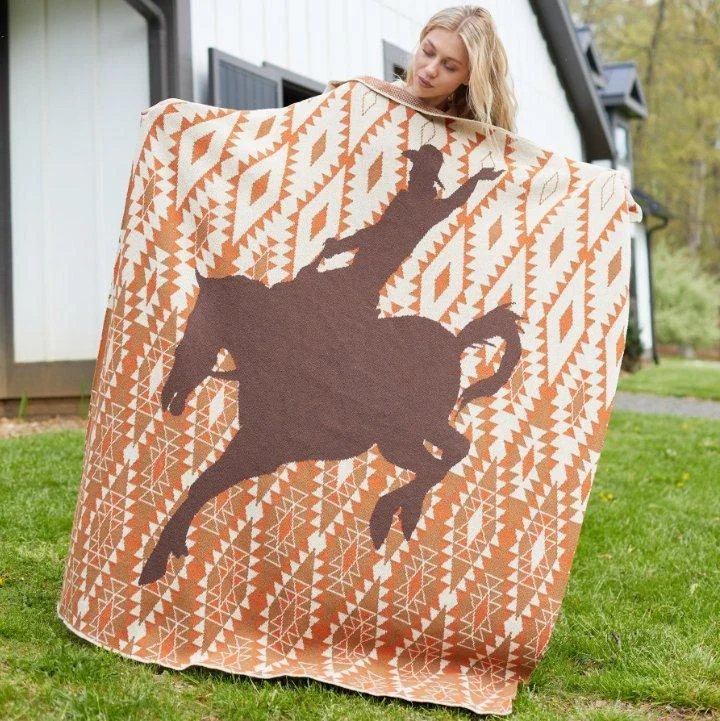 Microfiber blankets that are durable and easy to care forEco Bronco Throw Blanket