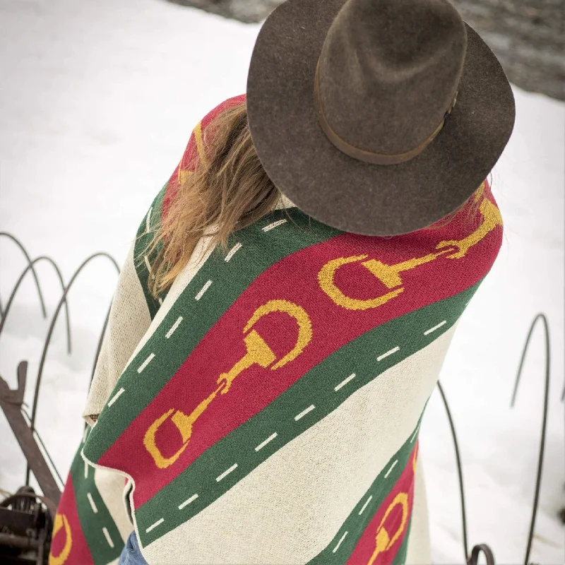 Queen - size blankets for standard - sized bedsEco Equine Striped Snaffle Woven Throw