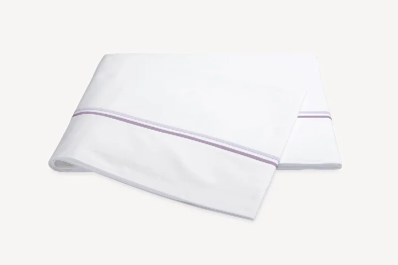 Twin - size duvet covers ideal for single beds in kids' rooms or dormitoriesEssex Lilac Bedding by Matouk