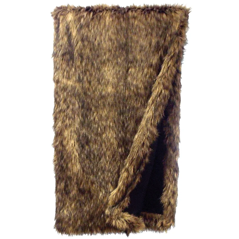 Synthetic fiber blend blankets for a budget - friendly choiceFaux Coyote Pelt Throw Blanket