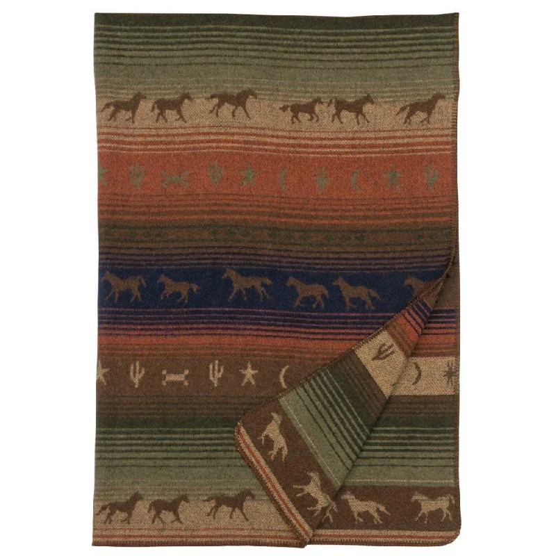 Queen - size blankets for standard - sized bedsGalloping Trails Throw Blanket