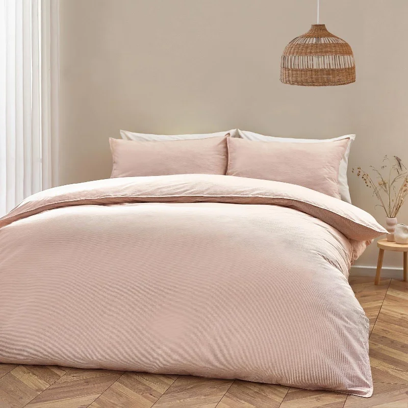 Hotel - quality duvet covers for a luxurious feel at homeHeaton Stripe Baked Earth Duvet Cover Set