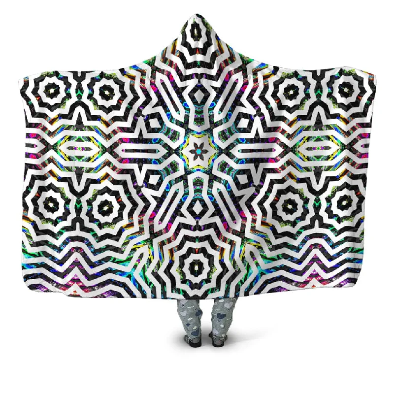 Cotton blankets for breathability and a lightweight feelIridized II Hooded Blanket