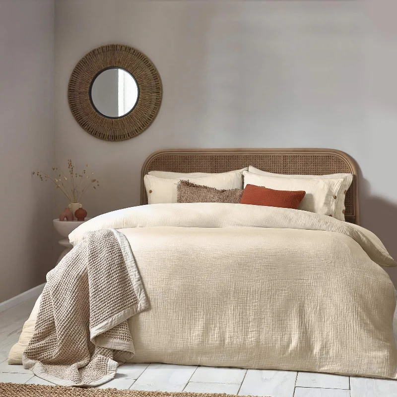 Duvet covers that coordinate with existing bedroom furnitureLark Cotton Muslin Natural Duvet Cover Set