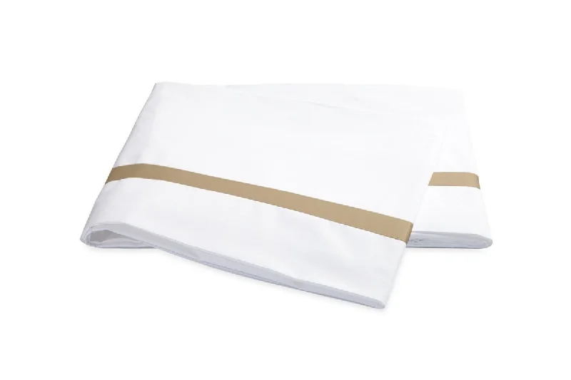 Microfiber duvet covers that are affordable and easy to care forLowell Champagne on White Bedding by Matouk