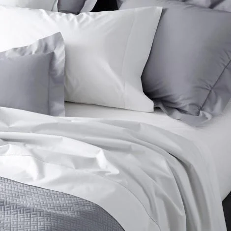 Flannel duvet covers for warmth in cold weatherLuca Hemstitch Duvets & Shams from Matouk