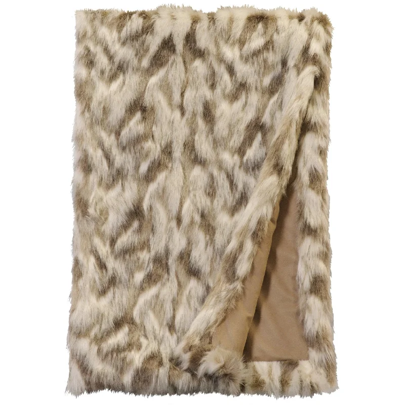 Silk blankets with a smooth and elegant touchLuxury Faux Tibetan Fox Fur Throw Blanket