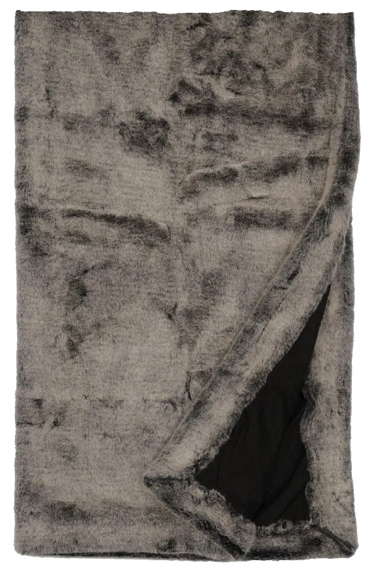 Fleece blankets for a cozy and plush textureLuxury Silver Grey Faux Fur Throw Blanket