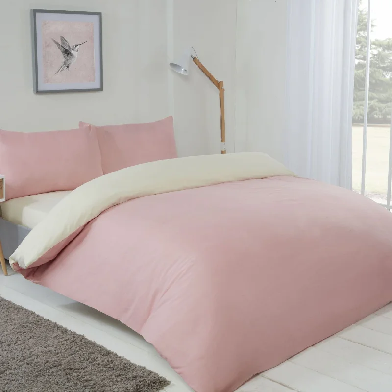 Clearance - priced duvet covers for a great deal on last - season modelsBed duvet covers to enhance the comfort and aesthetics of the bedroomLyla Cream and Pink Reversible Duvet Set