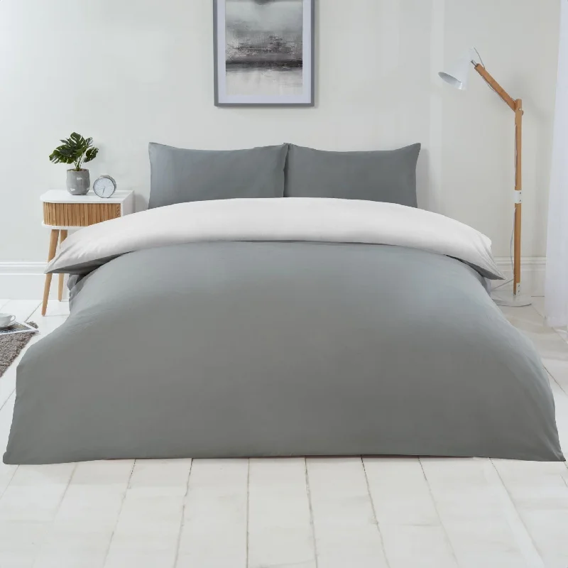 Guest - room duvet covers to make visitors feel welcome and comfortableLyla Grey and White Reversible Duvet Set