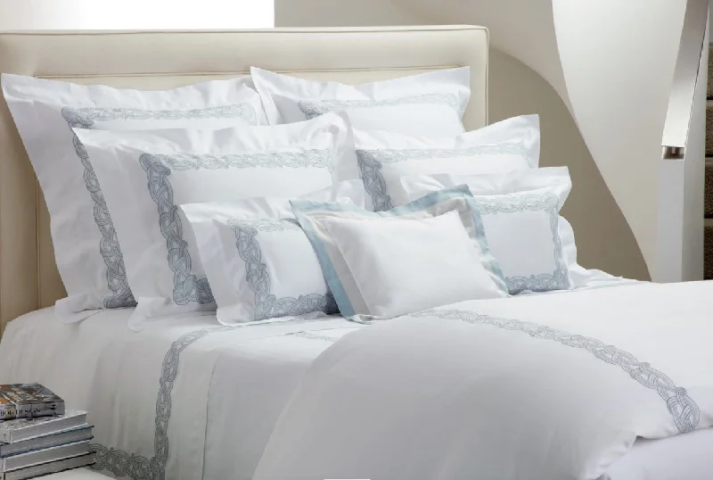 Guest - room duvet covers to make visitors feel welcome and comfortableManarola Embroidered Bedding by Dea Linens