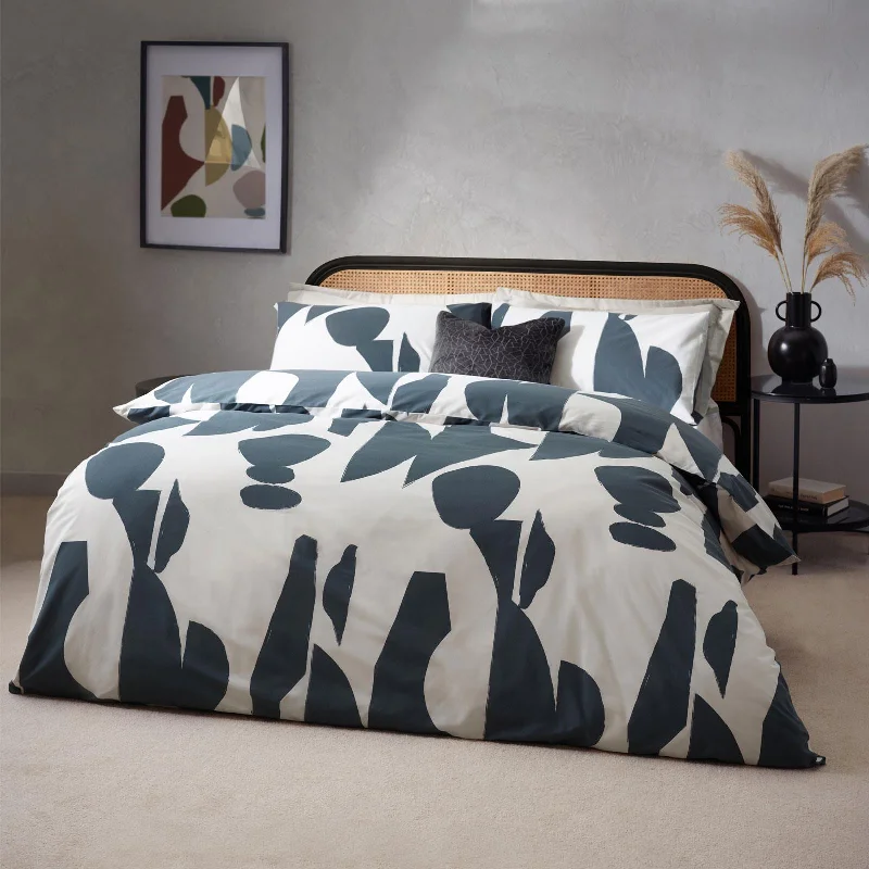 Duvet covers suitable for use with synthetic - filled comfortersMeta Abstract Cotton Rich Dusk Duvet Cover Set